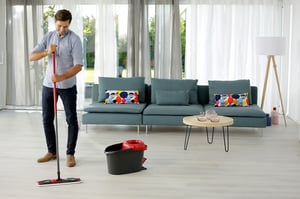 Vileda Ultramat Turbo XL mop Suchy i Mokry Mikrofibra Czarny, Czerwony