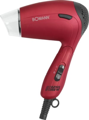 Bomann HTD 8005 CB 1300 W Hair Dryer, Red