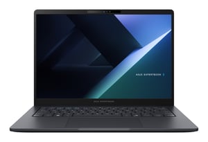 ASUS ExpertBook B3 B3405CCA-LY0066X Intel Core Ultra 5 125H Laptop 35,6 cm (14") WUXGA 16 GB DDR5-SDRAM 512 GB SSD Wi-Fi 6E (802.11ax) Windows 11 Pro Niemiecki Czarny, Szary