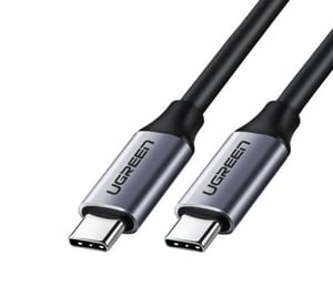 Ugreen 50751 USB Thunderbolt 3 Cable, 1.5 m, USB-C, 60 W, Black, Silver