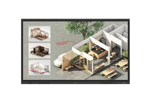 LG CreateBoard Standard interaktives Whiteboard 190,5 cm (75") 3840 x 2160 px Touchscreen Schwarz