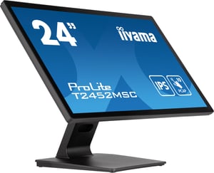 iiyama ProLite T2452MSC-B1 monitor komputerowy 60,5 cm (23.8") 1920 x 1080 px Full HD LCD Touchscreen Designed for multiple users Black