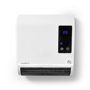 Nedis HTBA20WT värmare, inomhus, vit, 2000 W, elektrisk fläkt för rumsuppvärmning
