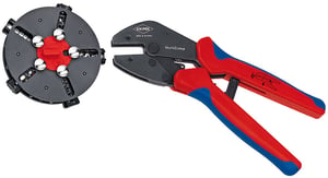 Knipex 97 33 02 kabelpress Verktyg för kabelsammanfogning Blå, Röd