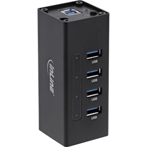 InLine 35395A huby i koncentratory USB 3.2 Gen 1 (3.1 Gen 1) Type-A 5000 Mbit/s Czarny