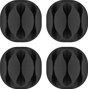 Goobay 70398 Cable Organizer Desk / Wall Cable Holder Black 4 pcs.