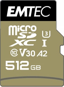 Emtec ECMSDM512GXC10SP 512 GB MicroSDXC UHS-I Class 10 flashminne