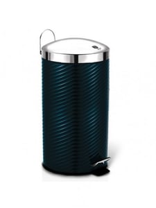 Berlinger Haus BH/6435 Mülleimer 7 l, rund, Kunststoff, Edelstahl, Farbe: Aqua