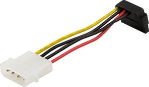 Deltaco SATA-S1 Power Cable, Yellow Molex (4-pin) to SATA 15-pin