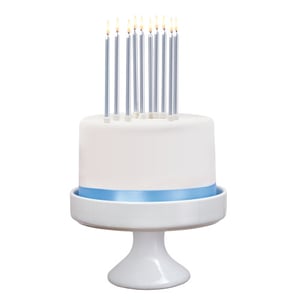 Susy Card 40028026 Cake Candles/Sparklers, Silver, 10 pcs.