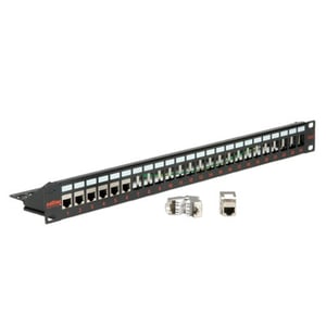 ROLINE Cat. 6 19"-Keystone-Patchpanel STP, schwarz