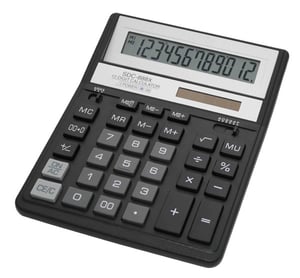 Citizen SDC-888X Taschenrechner Finanzrechner Schwarz