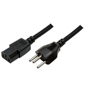 LogiLink Swiss-IEC – C13, 1,8 m, schwarz, 1,8 m C13-Stecker