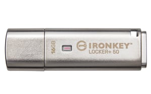 Kingston Technology IronKey Locker+ 50 pamięć USB 16 GB USB Typu-A 3.2 Gen 1 (3.1 Gen 1) Srebrny
