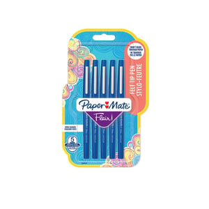Papermate Flair mazak Średni Niebieski 5 szt.