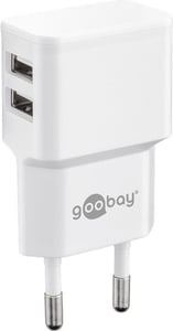 Goobay 44952 Ladegerät für mobile Geräte: Handy, Smartphone, Tablet, weiß, Wechselstrom, für den Innenbereich