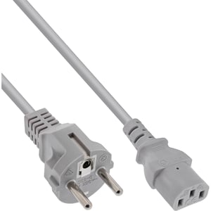 InLine 16647C kabel zasilające Szary 3 m C13 panel CEE7/7