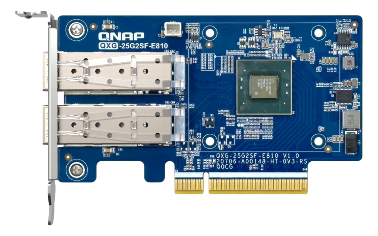 QNAP QXG-25G2SF-E810 karta sieciowa Wewnętrzny Włókno 25000 Mbit/s