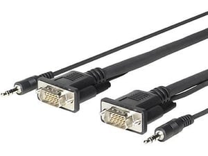 Vivolink PROVGAMCS4.6 Kabeladapter 4,6 m VGA (D-Sub) + 3,5 mm, schwarz