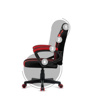 Huzaro Ranger 1.0 Red Mesh Płaskie siedzisko Siatka z oczkiem