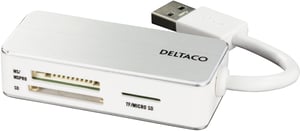 Deltaco UCR-147 USB 3.2 Gen 1 (3.1 Gen 1) Type-A Card Reader, White