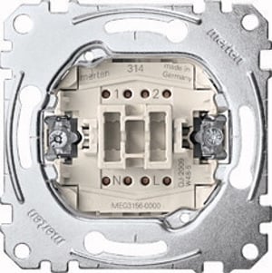 Merten MEG3156-0000 elektrisk strömbrytare Tryckknappsströmbrytare 1P Metallisk