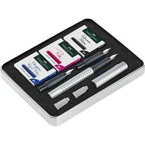 Faber-Castell 201629 reservoarpenna, patronfyllningssystem, silver, 1 st.