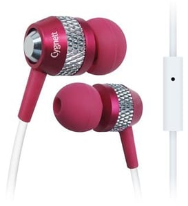 Cygnett Atomic II Kopfhörer-Set, kabelgebunden, In-Ear, rosa, silber