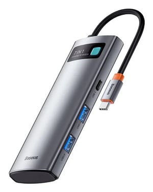 Baseus Metal Gleam USB Type-C 5000 Mbit/s Grau