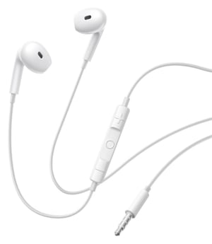 Baseus Encok HZ19 Kopfhörer-Set, kabelgebunden, In-Ear, Telefonate/Musik, Weiß