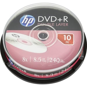 HP DRE00060 DVD-skiva 8,5 GB DVD+R, 10 st.