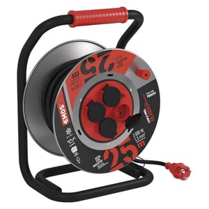 Emos P084254 Surge Protector Black, Red 4 x 230 V power outlets 25 m