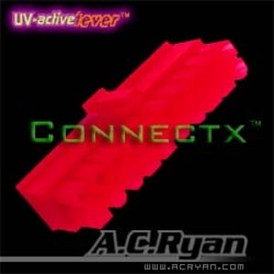 AC Ryan Connectx™ ATX20pin Female - UVRed 100x Czerwony