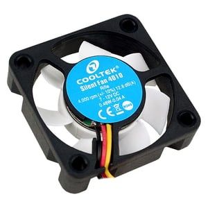 Cooltek Silent Fan 4010 Obudowa komputera Wentylator 4 cm Czarny, Biały