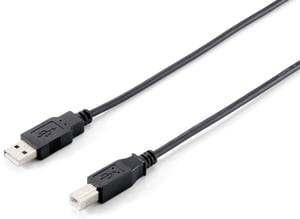 Equip 128861 USB-kabel USB 2.0 3 m USB A till USB B Svart