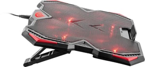 GENESIS OXID 250 Laptop Cooling Pad, 43.9 cm (17.3"), 800 RPM, Black, Red
