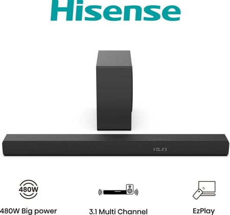 Hisense HS3100 Czarny 3.1 kan. 480 W