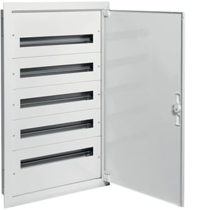 Hager fw2 Unterputz-Verteilerkasten mit PE/N-Klemmen 5R/120M (5x24) Schutzklasse I, IP30