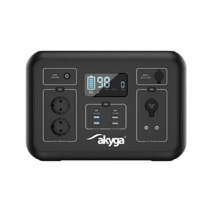 Akyga Powerstation 51 Ah Li-Ion Schwarz Statusanzeige