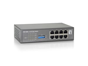 LevelOne FEP-0800 przełącznik sieciowy Fast Ethernet (10/100) Obsługa PoE Czarny, Szary