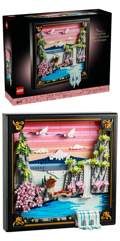 LEGO ART Japoński krajobraz z kwitnącą wiśnią
