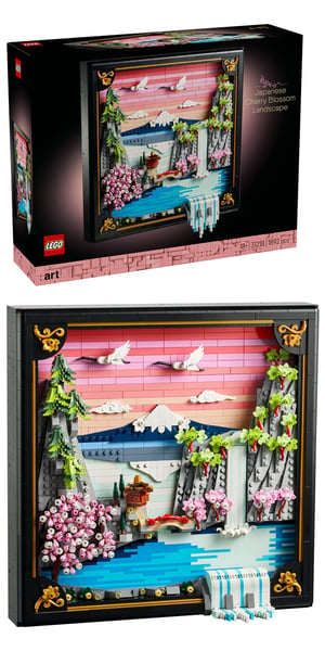 LEGO ART Japoński krajobraz z kwitnącą wiśnią