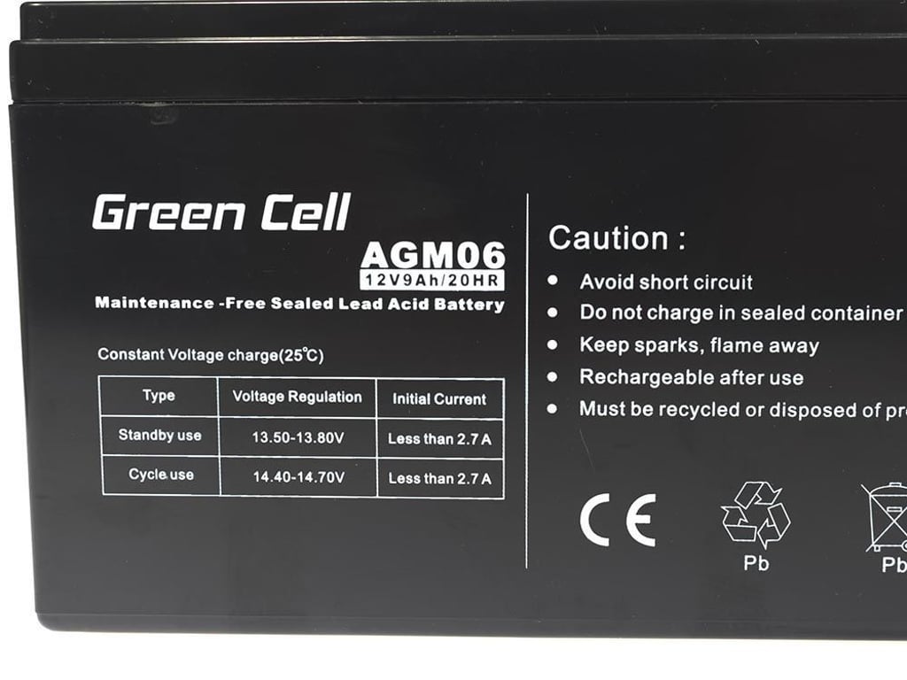 Green Cell AGM06 akumulator Ołowiany (VRLA) 12 V 9 Ah