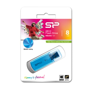 Silicon Power 8 GB Helios 101 USB-Stick, USB Typ A 2.0, blau