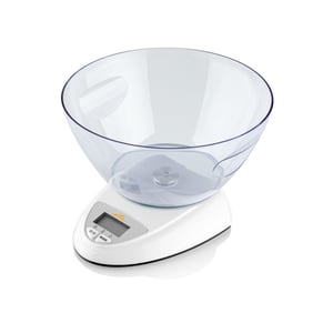 Eta Zori Silver, White Oval Top Digital Kitchen Scale