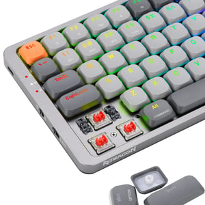 REDRAGON K652GG-RGB-PRO Azure klawiatura USB + RF Wireless + Bluetooth Szary
