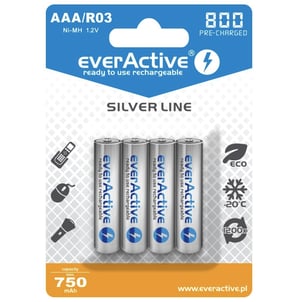 Everactive EVHRL03-800 bateria do użytku domowego Bateria do ponownego naładowania AAA Niklowo-metalowo-wodorkowa (NiMH)