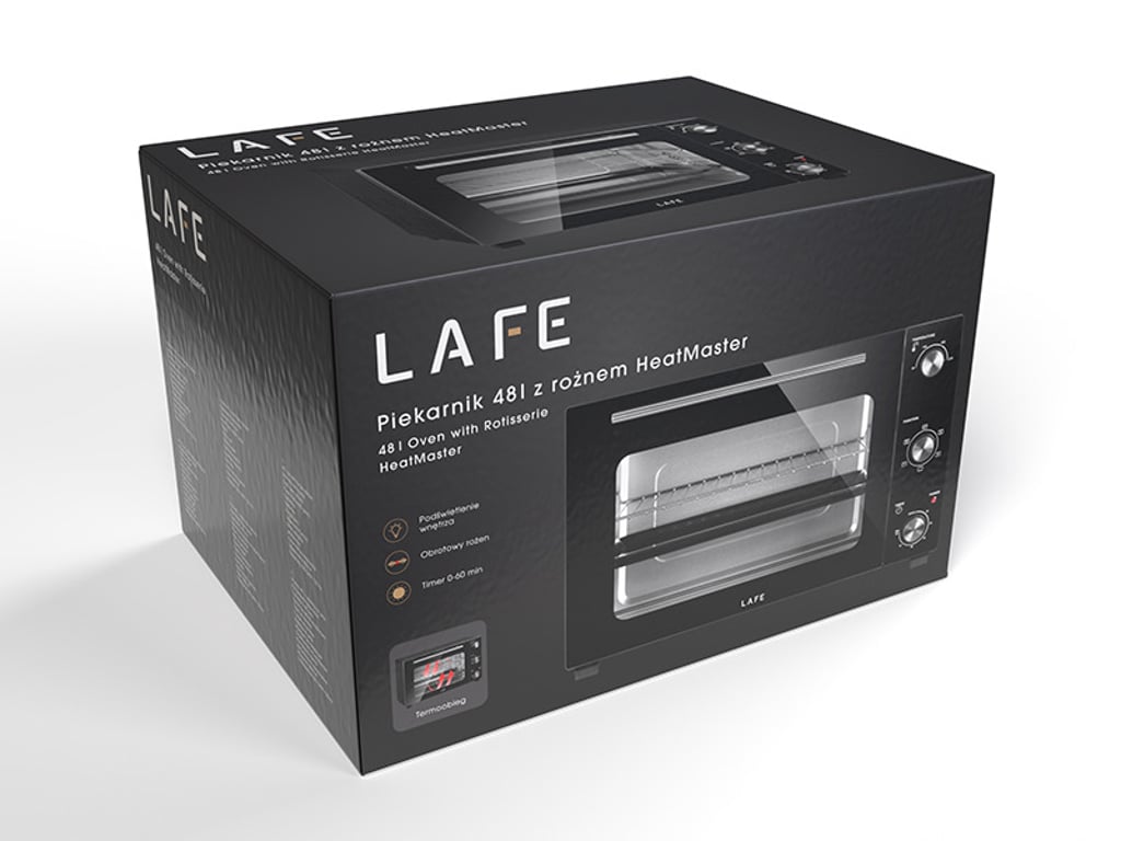 Lafe LAFPIE46772 piekarnik 1800 W Czarny