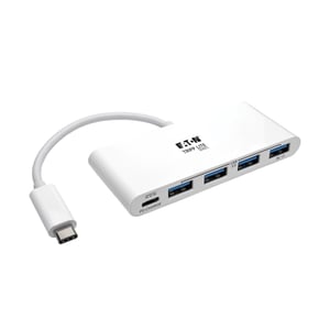 Tripp Lite U460-004-4A-C USB 3.2 Gen 1 (3.1 Gen 1) Type-C Hubs and Concentrators, 5000 Mbit/s, White