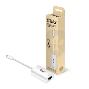 CLUB3D CAC-1519 USB-C-zu-RJ-45-Kabeladapter, weiß